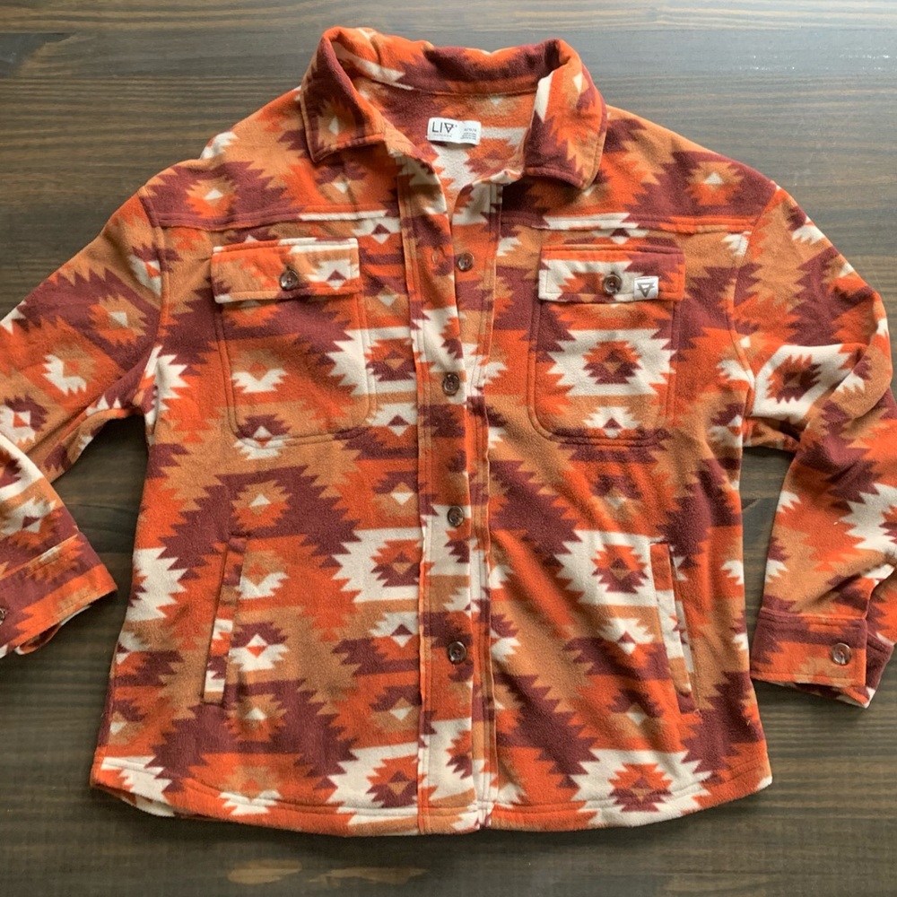 LIV Outdoor Fleece Aztec Sweater Jacket
